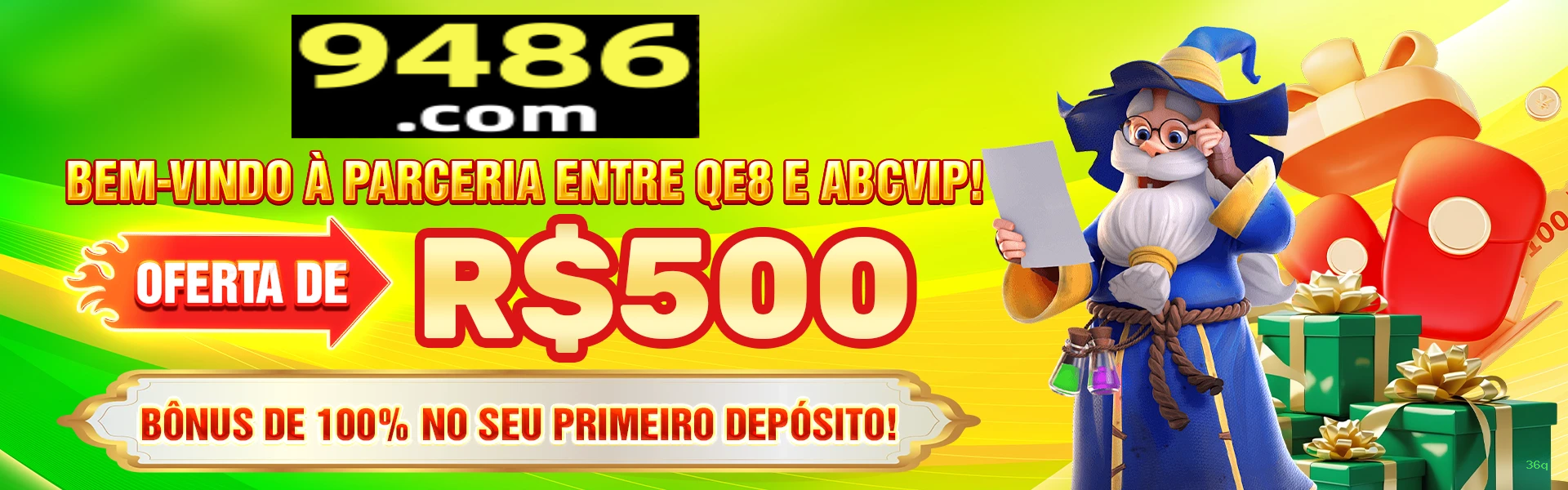 Bônus boas-vindas 36q R$100